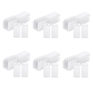 300 Pcs Wax Melt Containers, 5-Cavity Wax Melt Clamshell Molds,Clear Empty Plastic Wax Melt Mold for