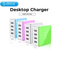 ORICO 4 Ports USB Charger Desktop Power Adapter 5V 6.0A 30W Output USB Charger
