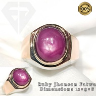 Cincin permata batu ruby jhonson fatwa star asli atau batu ruby burma