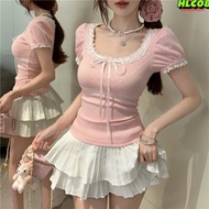 BEAUTIFUL PINK LADY'S DRESS SET WITH 2-LAYER Ruffled Skirt V5 / HCL33