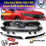 Honda City Gn2 2020 2021 Rs Front Bumper Grill Grille Sarung w/eyelips (Free RS emblem + H logo) Lower Grill Bottom Gril