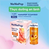 NƯỚC TRÁI CÂY SPARKLING MAMAPOP VỊ CAM ĐÀO ( 4lon x330ml)