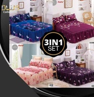 READY HOT ITEM CADAR BEROPOL PROYU (3 IN1) KING &amp; QUEEN CLASSIC BEDSHEET AVAILABLE | SHIP SAME DAY!!!!!!