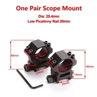 DISCOVERY 1pair 25.4Mmm/30mm/34mm scope Mount Ring 11mm/20mm Dovetail Rail Low High Profile for  Sco