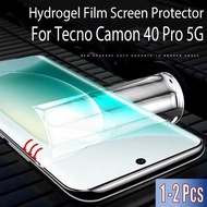 Camon 40 Pro 5G 1-2 Pcs Soft HD Hydrogel Screen Protector For Tecno Pova Slim Curve 30s 4G Hydrogel 