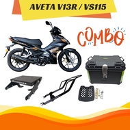 (Aveta VS115/Aveta V13R) Rapido Monorack VRack/Adjustable Rack+GS 36L Top Box Motorcycle Accessories