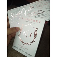 Passport Wedding invitation with Boarding pass