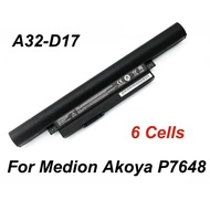 A32-D17 10.8V 5200mAh Laptop Battery For Medion Akoya P7648 D17L69H 40050713 Series Tablet