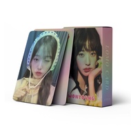 55pcs/set Jang WonYoung Card Album LOMO  Laser Card Postcard Photo Cards Fans Collector Card