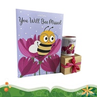 Bee Pattern Porcelain Mug Farewell Gift - Bee You Will Missed Cute Mug Farewell Gift