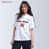Logo Jeans Kaos Oversize Wanita Shelia 12888L4OW
