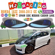 HONDA JAZZ 2008-2013 GE SPOON SIDE MIRROR CARBON LOOK // FIT DOOR MIRROR