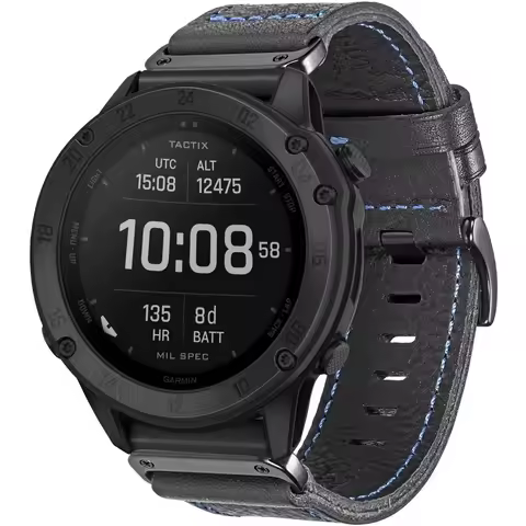HEMSUT Leathe Watch Band For Garmin Cowhide Wrist Strap Compatible With Fenix/Tactix/Forerunner/Vivo