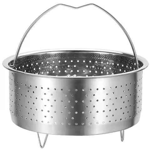 Stainless Steel Basket 22CM Rice Cooker Food Steamer Pot Vegetable Steaming Stand Drainable Steamer 