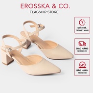 Erosska - nude pointed toe strappy high heels 5cm high - EK001