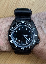 Seiko SKX007 black PVD mod automatic dive watch