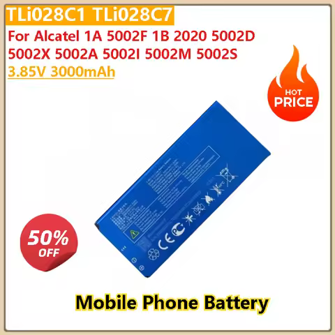 TLi028C1 TLi028C7 Mobile Phone Battery 3.85V 3000mAh For Alcatel 1A 5002F 1B 5002A 5002I 5002M 5002S
