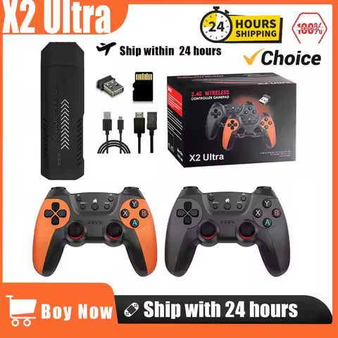 X2 Ultra Retro Video Game Stick Console Or ONLY 2.4G Double Wireless Controller 4K HD30000 Games 128