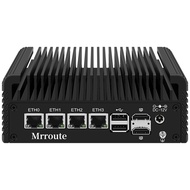 Mrroute Intel Alder Lake-N i3-N305 Fanless Mini PC with Win 11 DDR5 No RAM No SSD 4 Lans 3 Screens D