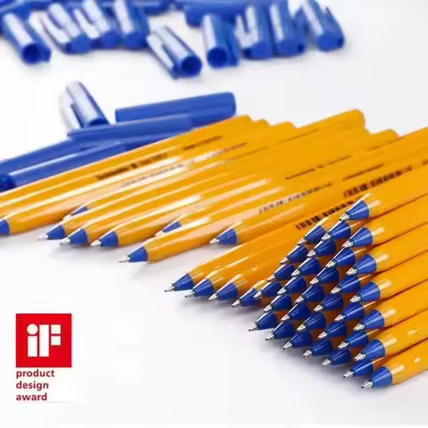 STAEDTLER 430F Ballpoint Pens STICK Writing Oil Pen Stationery 0.5mm Black&Blue&Red Learning,Exam,Wr