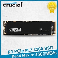 Newest Crucial P3 PCIe NVMe M.2 2280 SSD 500GB 1TB 2TB 4TB PCIe3.0x4 Built-in Gaming Solid State Drive For Laptop Desktop SKOL STORE