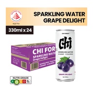 Chi Forest Grape Delight Soda Sparkling Water Drink 0 Sugar 0 Calorie 24 Cans (Genki Forest)
