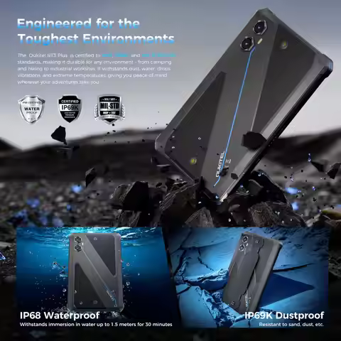 Oukitel RT3 Plus Rugged Tablet 16MP Main 11000mAh 4GB+128GB Android 15 MediaTek G81 Octa-Core Suppor