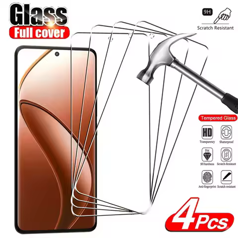 4Pcs Tempered Glass For Realme 13 12 10 9 8 Pro Plus C67 C63 C55 C53 11 9i Note 50 Realme GT Neo 5 2