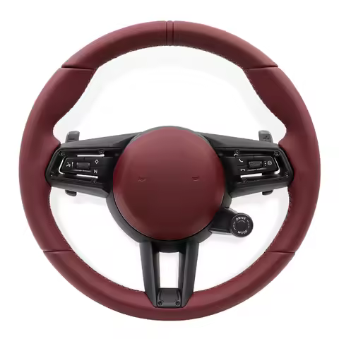Leather Steering Wheel for Porsche Macan Panamera Taycan 992 991 911 Carrera GT2 GT3 997 970 718 Cay