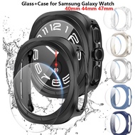 Glass+Case for Samsung Galaxy Watch 7 Ultra 47mm Waterproof PC Hard Bumper Galaxy Watch 7 Ultra 47mm