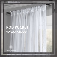 【 LANGSIR RAYA 𝟐𝟎𝟐𝟒 】 Siap Jahit!! Rod Pocket Type Linen Sheer Hotel Day Curtain / Langsir Jarang Lining Curtain Harga Rendah
