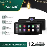 CarPlay กล้องติดรถยนต์4K CP68 Asawin ไร้สายระบบ Apple และแอนดรอยด์อัตโนมัติพร้อมหน้า4K 1080P กล้องสำ