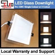 LED Glass Downlight 12w LED Ceiling Light (Tri-Colour)