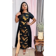 Kurtis **Ready stock **New Arrival ** Indian Tunic Black Tops Crepe Kurti with two sides high cuts