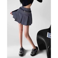(With Belt As Gift) Large, Short-Short tennis hot Trend High-Waisted tennis Skirt, hot-Waisted tennis Skirt