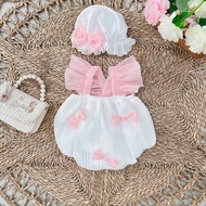 Set Body Bé Gái Min Boutique. Bodysuit Cho Bé Gái Sơ Sinh Thiết Kế Kèm Phụ Kiện Chất Mát. Đầm Đầy Th