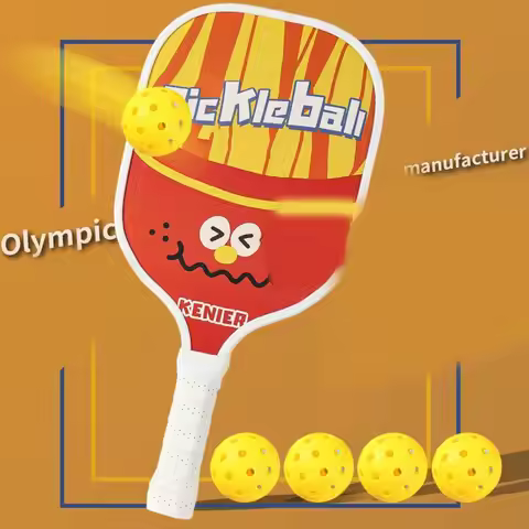 2 Pickleball Racket Pickleball Paddles Set 4 Balls Non Slip Grip Pickleball Racket Fiberglass Surfac