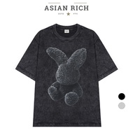 Wash Asian Rich Premium Tee Black Fuzzy Rabbit Black Rabbit
