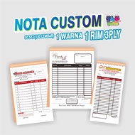 Custom Note 1 RIM 3 PLY 50 sets 150 sheets 1 color free design free name Y&H Yudha Grafika