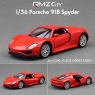 1/36 Porsche 911 GT3 918 Spyder Taycan Toy Car Racing Model RMZ CiTY Diecast Metal Miniature Collect
