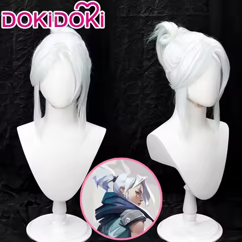 IN STOCK Jett Reyna Neon Sage Fade Wig Cosplay Game Valorant Cosplay DokiDoki Women Wig VALORANT Chr