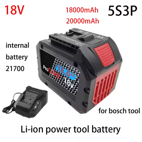 100% Original 18V 18Ah ProCORE Rechargeable Battery for Bosch cordless tools BAT618 GBA18V80 21700 h