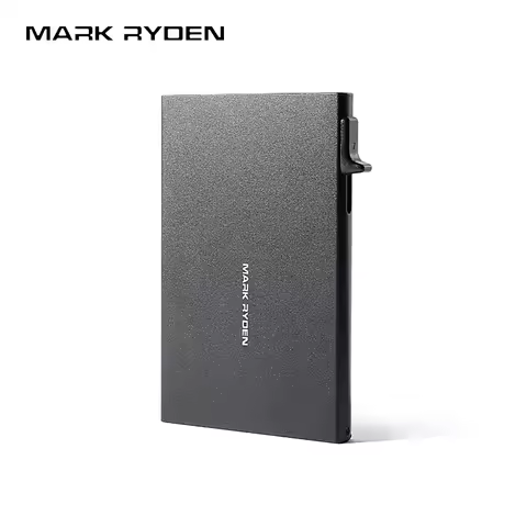 MARK RYDEN Aluminum Alloy Clip Lightweight Button Card Holder