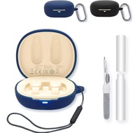 for 1MORE Ear Clip S12 True Wireless Earbuds Silicone Case Cover with Keychain & Cleaning Kit & Lany