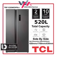 TCL 486L Side-by-side 2-Door Refrigerator (TRF-520WEXPA+) Peti Sejuk/Fridge/冰箱