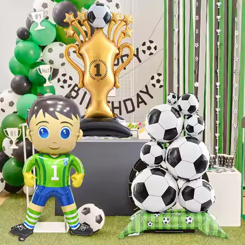 Football Party Balloon Set, Goalkeeper, Football Trophy, Football Pile, Football Aluminum Balloon fo