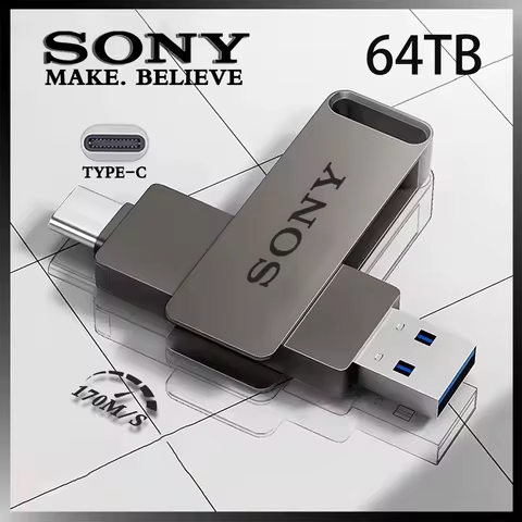 Sony USB 3.0 TYPE C USB Flash Drive OTG Pen Drive 1TB 2TB128GB 4TB 8TB 16TB 32TB 64TB USB Stick 2 in