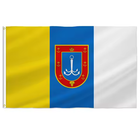 Ukraine Odessa Oblast Flag, UA Ukrainian Odessa Flag with Brass Grommets for Garden Outdoor Indoor D