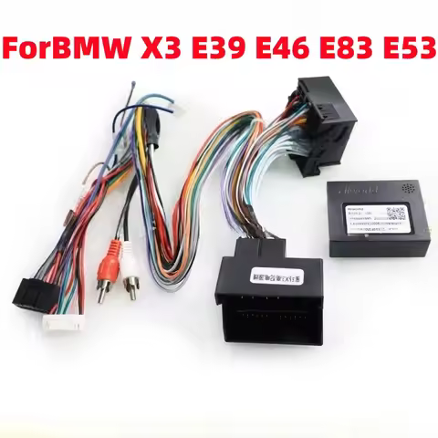 16 Pin Wiring Harness Adapter Canbus Box Decoder For BMW X3 E39 E46 E83 E53 Android 2 Din GPS Car MP
