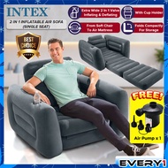 INTEX 66551 (NP159) Pull-Out Chair Inflatable Sofa Bed Single Square Foldable Multifunctional Comfor